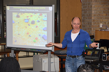 STEM Discussion at Campbell Middle School Dr. Fink speaks to MS Students about STEM Education