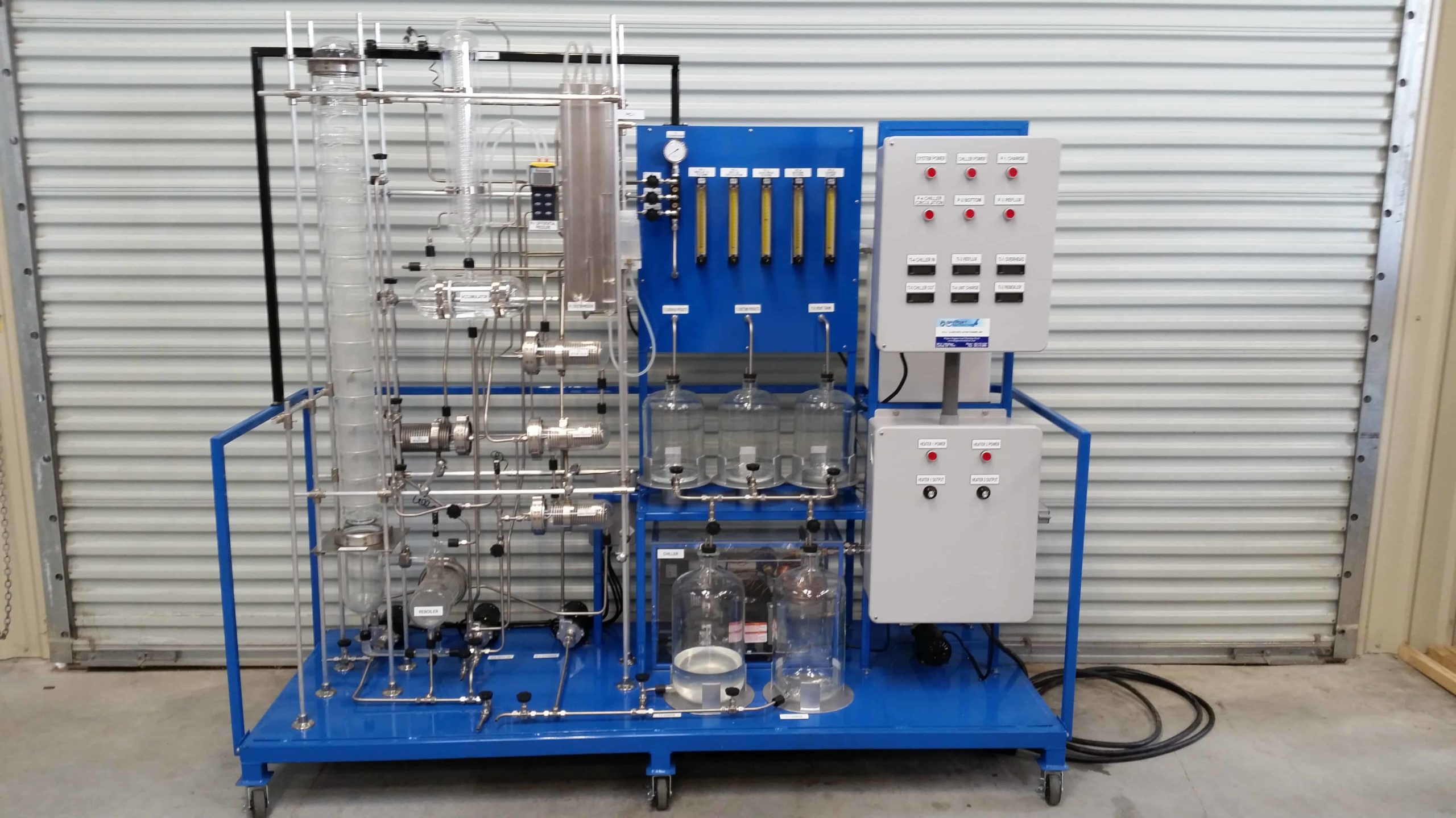130-DTU1 | Distillation Trainer – Glass, with Chiller Bayport Technical | Training Systems